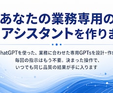 業務に合わせた専用AI(GPTs)を作成します イメージ1