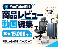 YouTubeの商品レビュー動画を編集します イメージ1