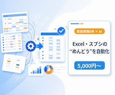 Excel・スプシの繰り返し作業を自動化します 飲食現場8年×AI。   手作業のしんどさを根こそぎ消します