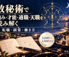 数秘術で強み・才能・適職・天職を読み解きます イメージ1