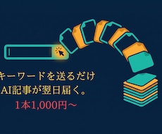 AIでSEOブログ記事を作成し納品します キーワードを送るだけ。最短翌日、下書き入稿まで対応します