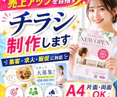 売上アップを目指すチラシ制作します 集客・求人・販促に強いデザイン提案