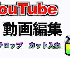 YouTube編集、カット作業やテロップ入れます 【Final Cut Pro X使用】初心者や時間がない方