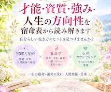 あなたの才能・資質・強みを宿命表から読み解きます イメージ1
