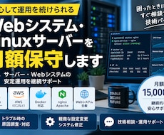 Webシステム・Linuxサーバーを月額保守します イメージ1