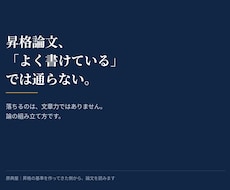 昇格論文・昇任論文を骨格から立て直します イメージ1