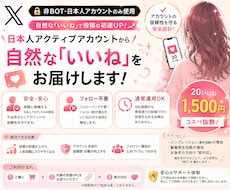 X日本人アカウントで自然にいいね増加します イメージ1