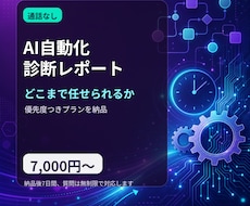 AIで何を自動化できるか診断レポート作ります イメージ1