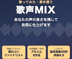 歌ってみた・弾き語りの歌声を自然にMIXします イメージ1