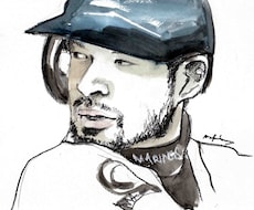 モード系の似顔絵を鉛筆と水彩で描きます イメージ1