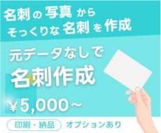 そっくり名刺を作成し、現物納品までします 今お持ちの名刺そっくりに作成し、納品します！（１００枚）