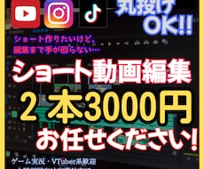 丸投げOK！ショート動画編集承ります Shorts・Reels・TikTok向けの短尺動画