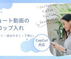 ショート動画のテロップ入れを丁寧に対応いたします イメージ1