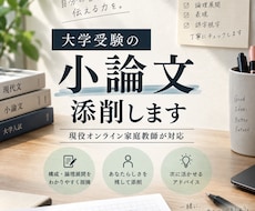 大学受験の小論文を丁寧に添削します イメージ1