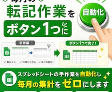 手作業を自動化し毎月の集計をゼロにします イメージ1