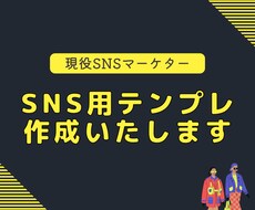 時間がないあなたに！SNS用テンプレを作成します 〜現役SNSマーケターが徹底サポートいたします〜