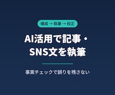 AI活用で記事・SNS文を執筆します イメージ1