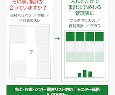 スプレッドシートの管理表を作ります イメージ1