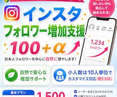 インスタ日本人フォロワー増加を自然にサポートします 100＋α目安｜少人数10件から安心して気軽にご相談できます
