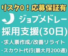 応募保証有！ジョブメドレー求人作成・採用代行します ★医療介護福祉の求人応募増！応募0なら2週間無料延長保証付き