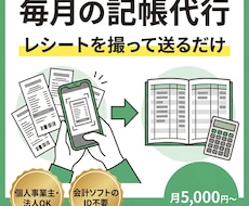 元銀行員が個人事業主・法人の毎月の記帳を代行します イメージ1