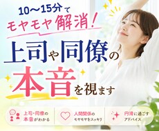 職場のモヤモヤ解消！上司や同僚の本音を視ます イメージ1