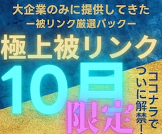 2026年10月限定で大企業と同じ被リンク貼ります なぜ成功している大企業と御社で結果に差が付くの？答えは○○！