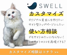 SWELLのオリジナルカスタマイズ承ります サイト型カスタマイズ・CSSカスタマイズ・お悩み相談など