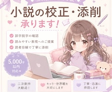 5000字以内の小説・二次創作の校正・添削承ります イメージ1