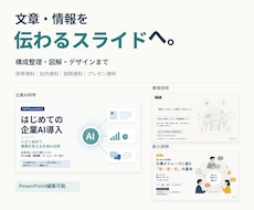 文章・情報を整理して、伝わるスライド資料を作ります イメージ1