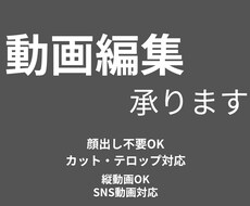 動画編集｜顔出し不要・カット＆テロップ対応ます イメージ1