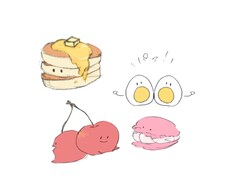 食べ物のキャラクターを描きます イメージ1