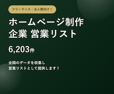 HP制作企業6千件の営業リストをご提供します イメージ1