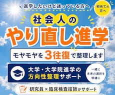 社会人の大学・大学院受験｜悩みを3往復で整理します