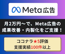 月2万円〜で、Meta広告を伴走サポートいたします Meta広告に課題を感じている個人事業主・経営者様へ