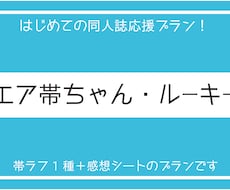 あなたの同人誌にエア帯作成＆感想シートも付けます 初めての同人誌を発行する方向け！お一人様1回の特別価格