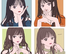 シンプルで可愛いアイコンを作成します あなただけのおしゃれなアイコンをお届けします！