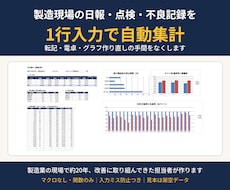 製造現場の日報・記録を自動集計Excelにします イメージ1