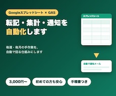 スプレッドシート作業をGASで自動化します イメージ1