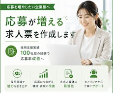 応募率を上げる求人票を作成します イメージ1