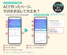 AIで作ったHP・LPの崩れと文章を修正します イメージ1