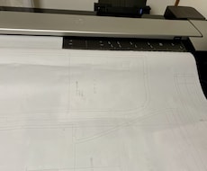東レCADデーターをA0プリンターで型紙出力します 印刷のみとなります(カット線なし)