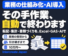 業務を整理し、AIと仕組みで手作業を減らします イメージ1