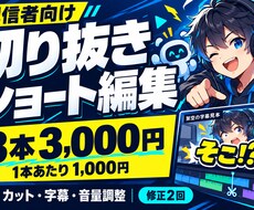 配信の見どころを縦ショート3本に編集します イメージ1