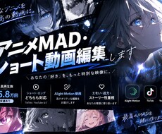 55万再生の実績　アニメ・MAD動画を編集します イメージ1