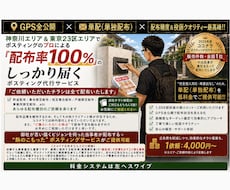 個人経営ポスティング屋がポスティング代行承ります 神奈川・都内エリア対応！反響に繋げる戦略ポスティング代行！