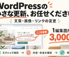 WordPressの文章・画像・リンクを修正します イメージ1