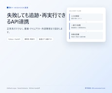 API・Webhook連携を堅牢に構築します イメージ1
