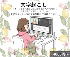 文字起こします お急ぎ対応しております　ご希望納品日お知らせください