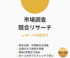 市場調査・競合リサーチをレポートにします AI活用で最短即日、根拠付きレポートをお届け